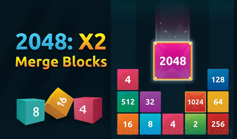 Play 2048: X2 Merge Blocks