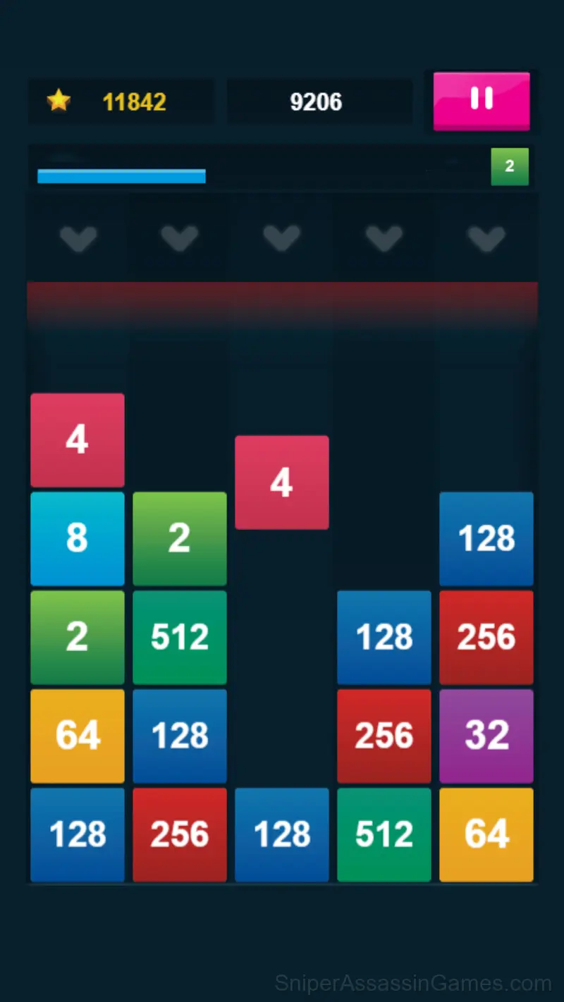 2048: X2 Merge Blocks gameplay screenshot 4