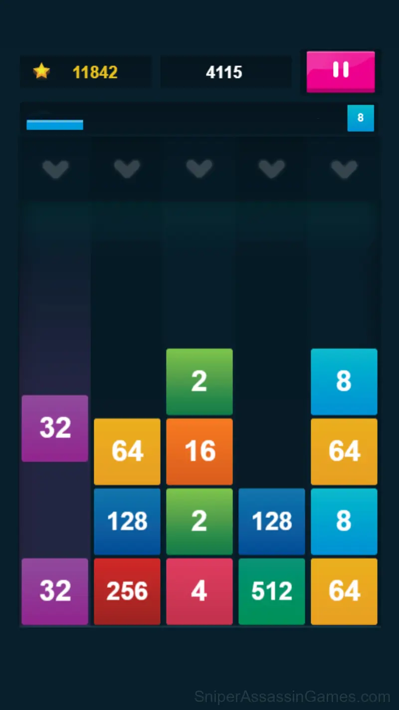 2048: X2 Merge Blocks gameplay screenshot 5