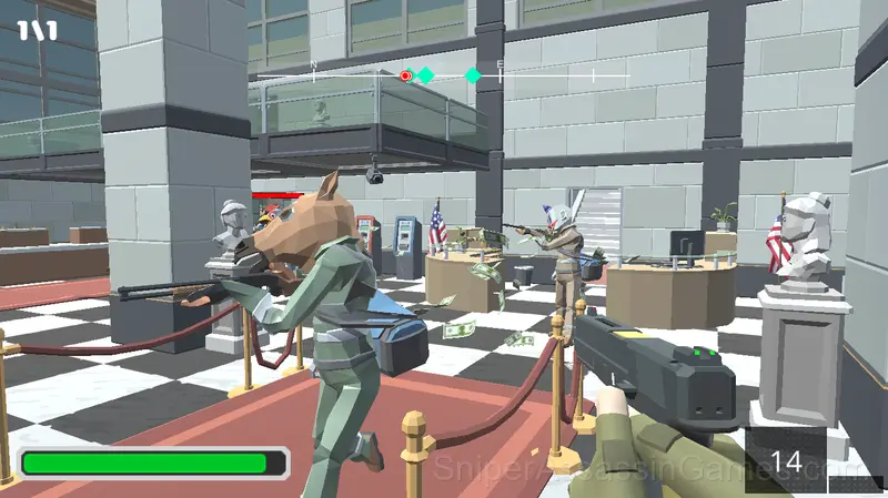 Bank robbery gameplay screenshot 1