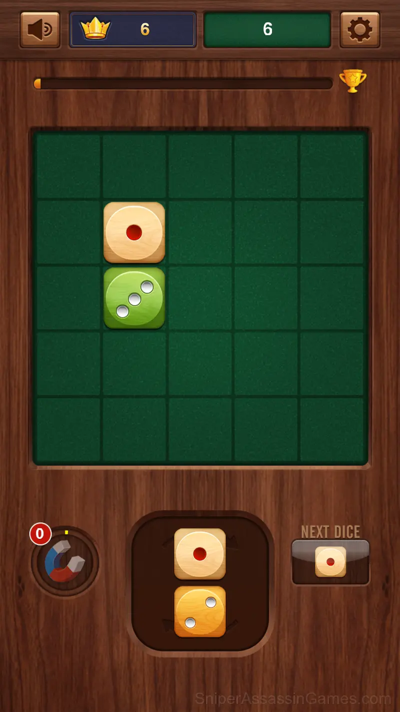 Wood Dice Merge gameplay screenshot 1