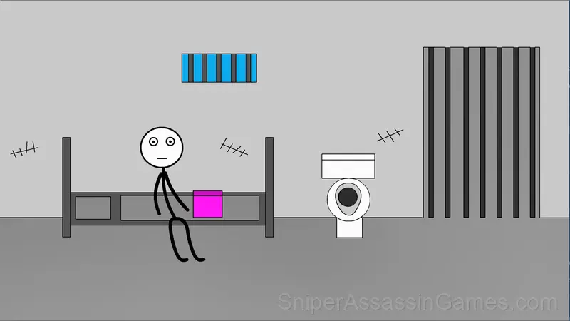 Stickman in jail gameplay screenshot 1