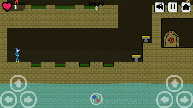 Red and Blue Stickman Huggy gameplay screenshot 2