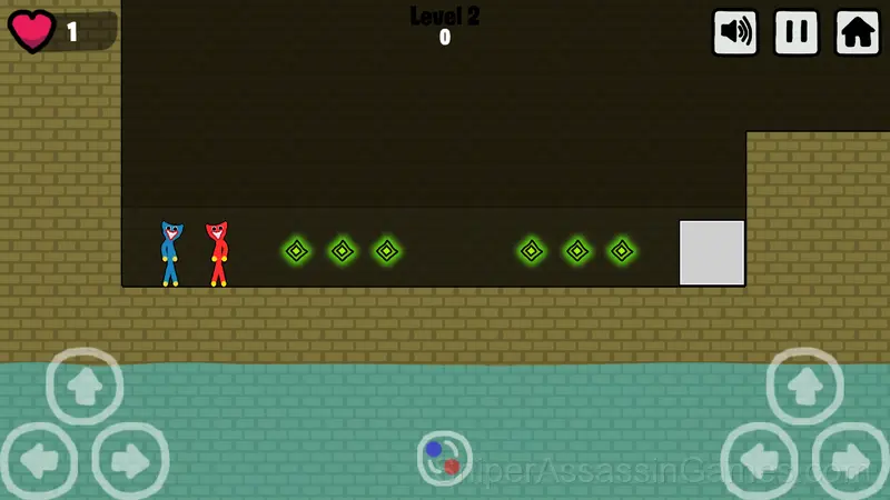 Red and Blue Stickman Huggy gameplay screenshot 3