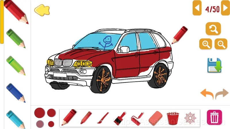 Cars coloring pages gameplay screenshot 1