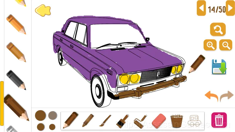 Cars coloring pages gameplay screenshot 2