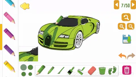 Cars coloring pages gameplay screenshot 3