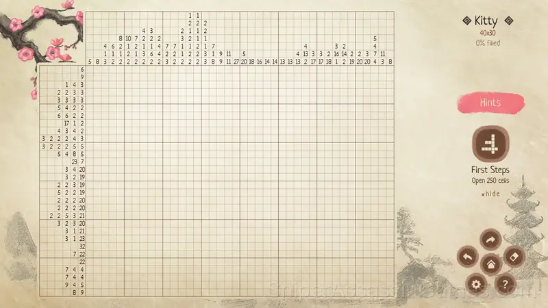 Yamabusi. Japanese Crosswords gameplay screenshot 2