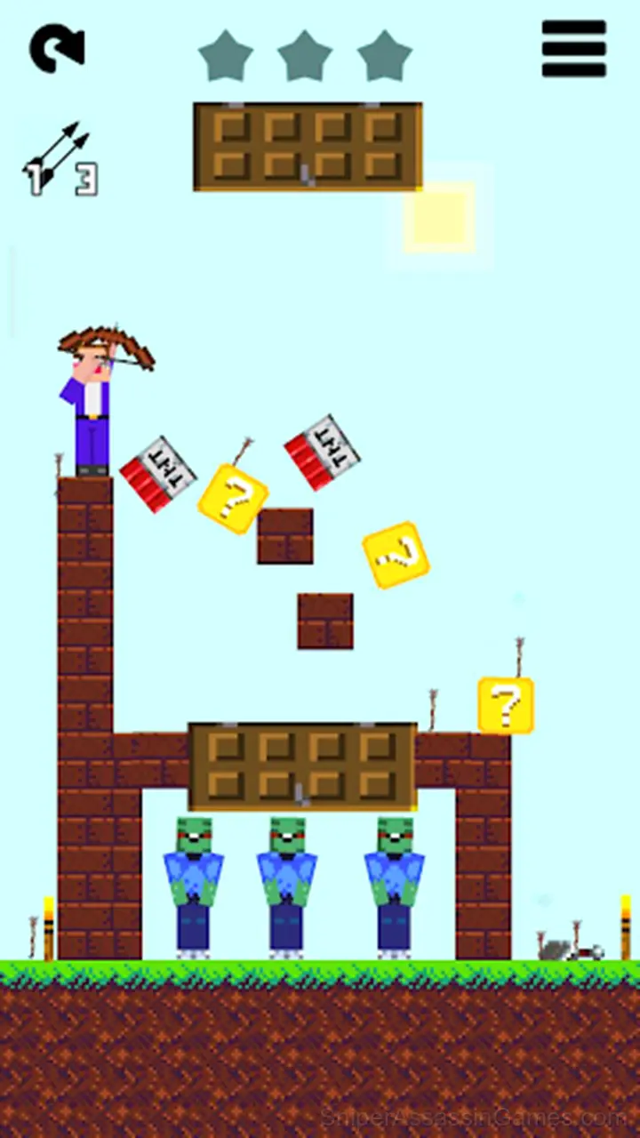 Noob vs 1000 Zombies: Lucky Blocks gameplay screenshot 2