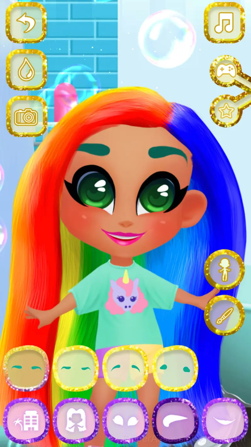 Candy Hair Doll Dress up gameplay screenshot 1