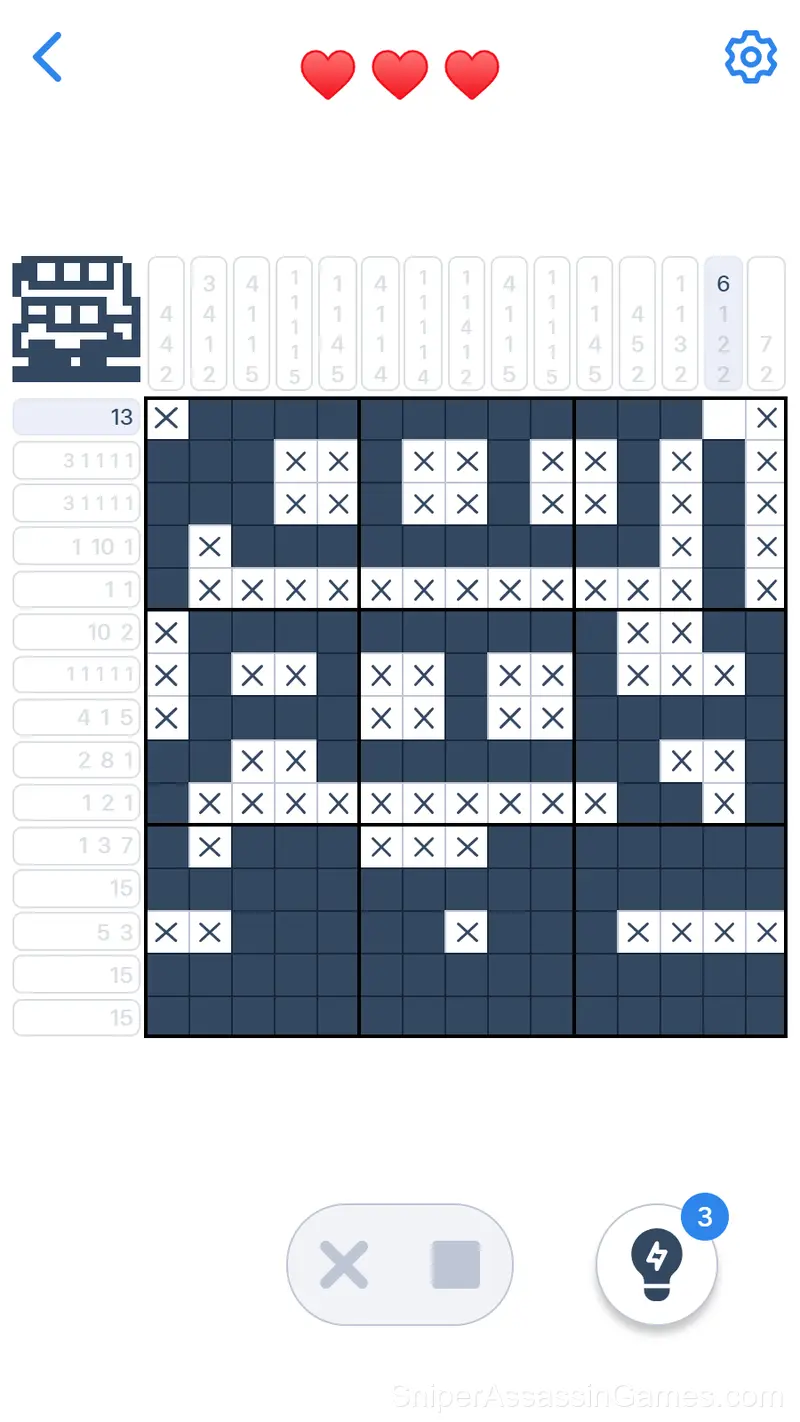 Pic-a-Pix Nonogram Puzzle gameplay screenshot 4