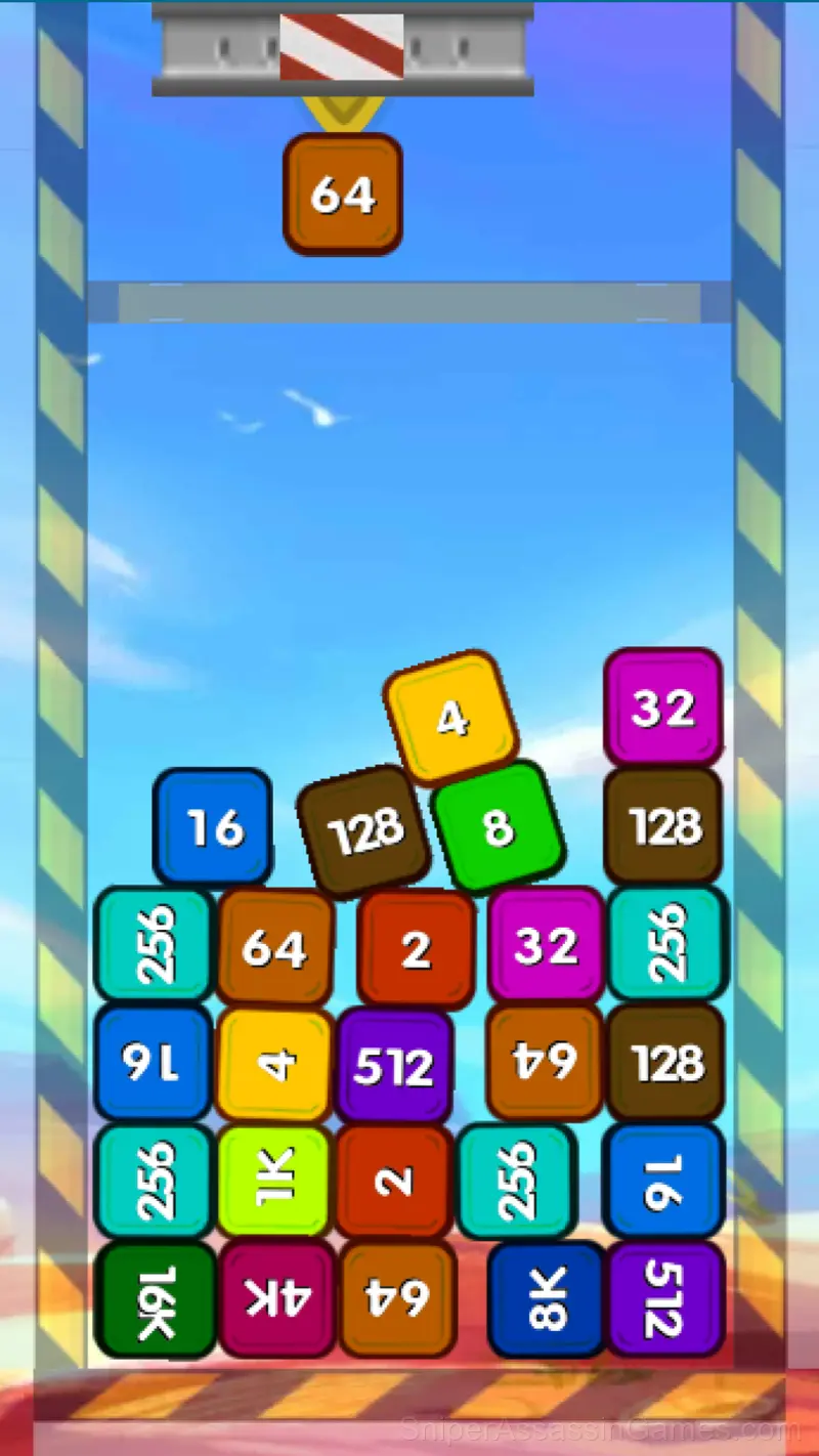 Funny Cubes 2048 gameplay screenshot 1