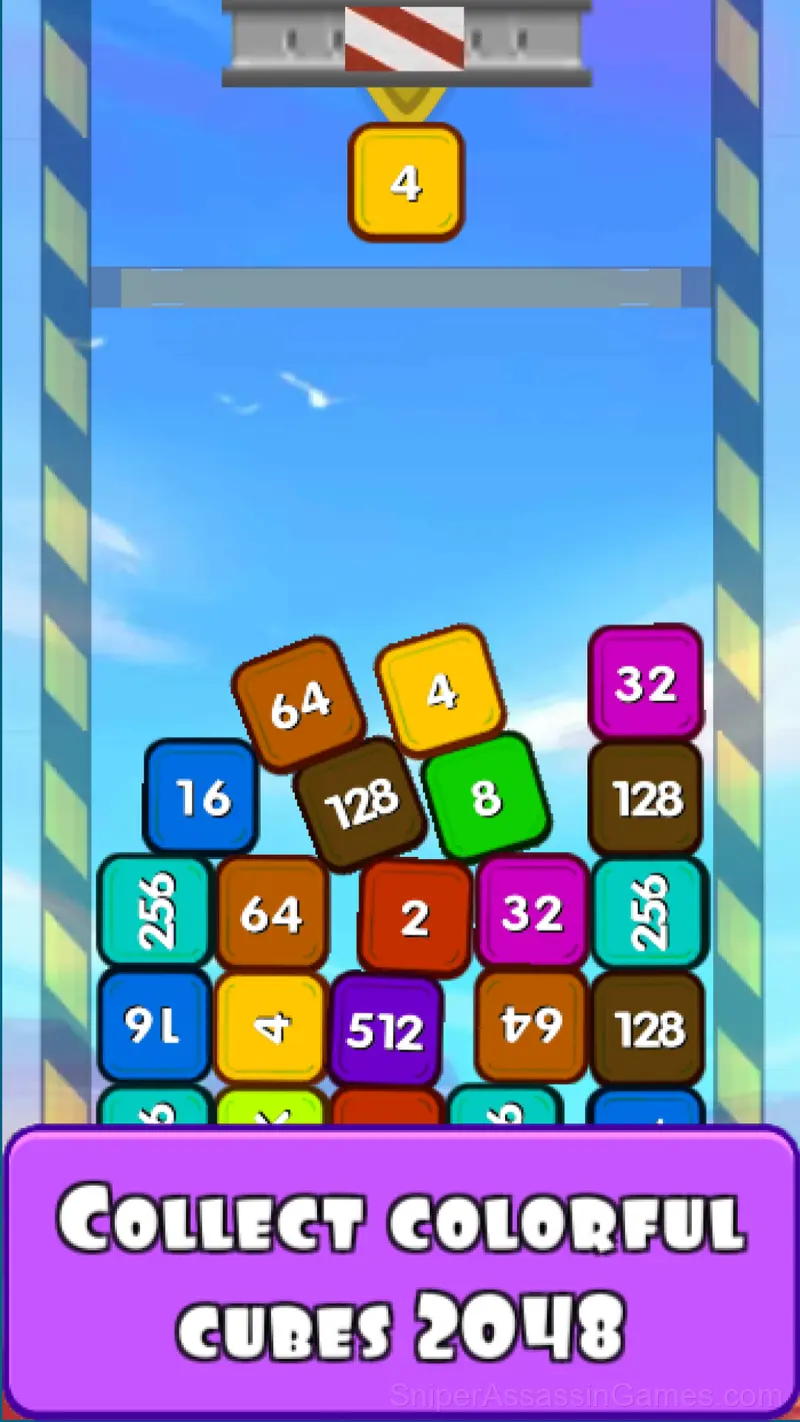 Funny Cubes 2048 gameplay screenshot 2