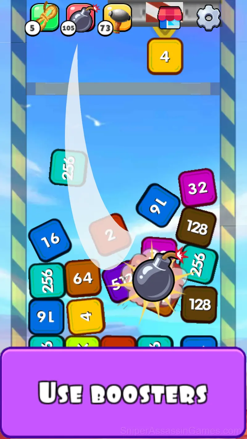 Funny Cubes 2048 gameplay screenshot 3