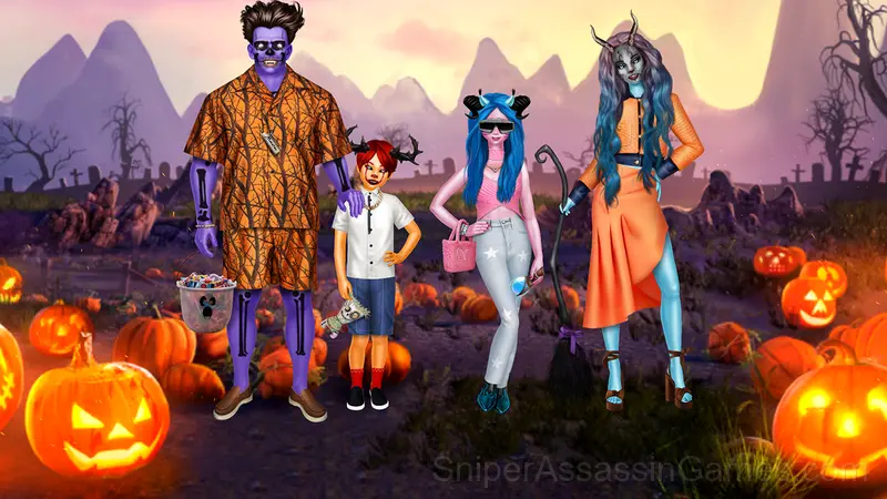 Monsters Family Dress Up gameplay screenshot 1