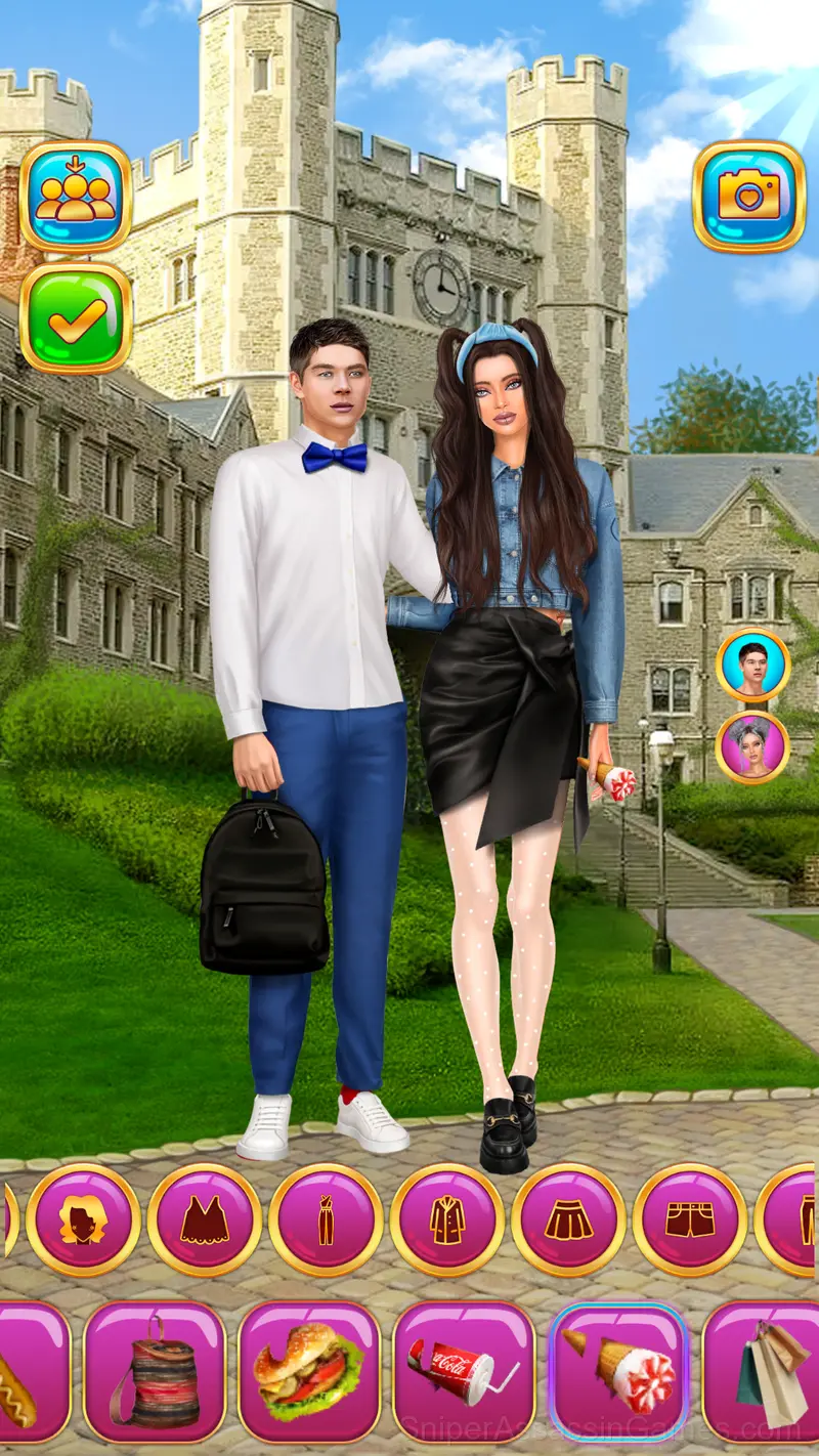 Rich College Couple Dress Up gameplay screenshot 4