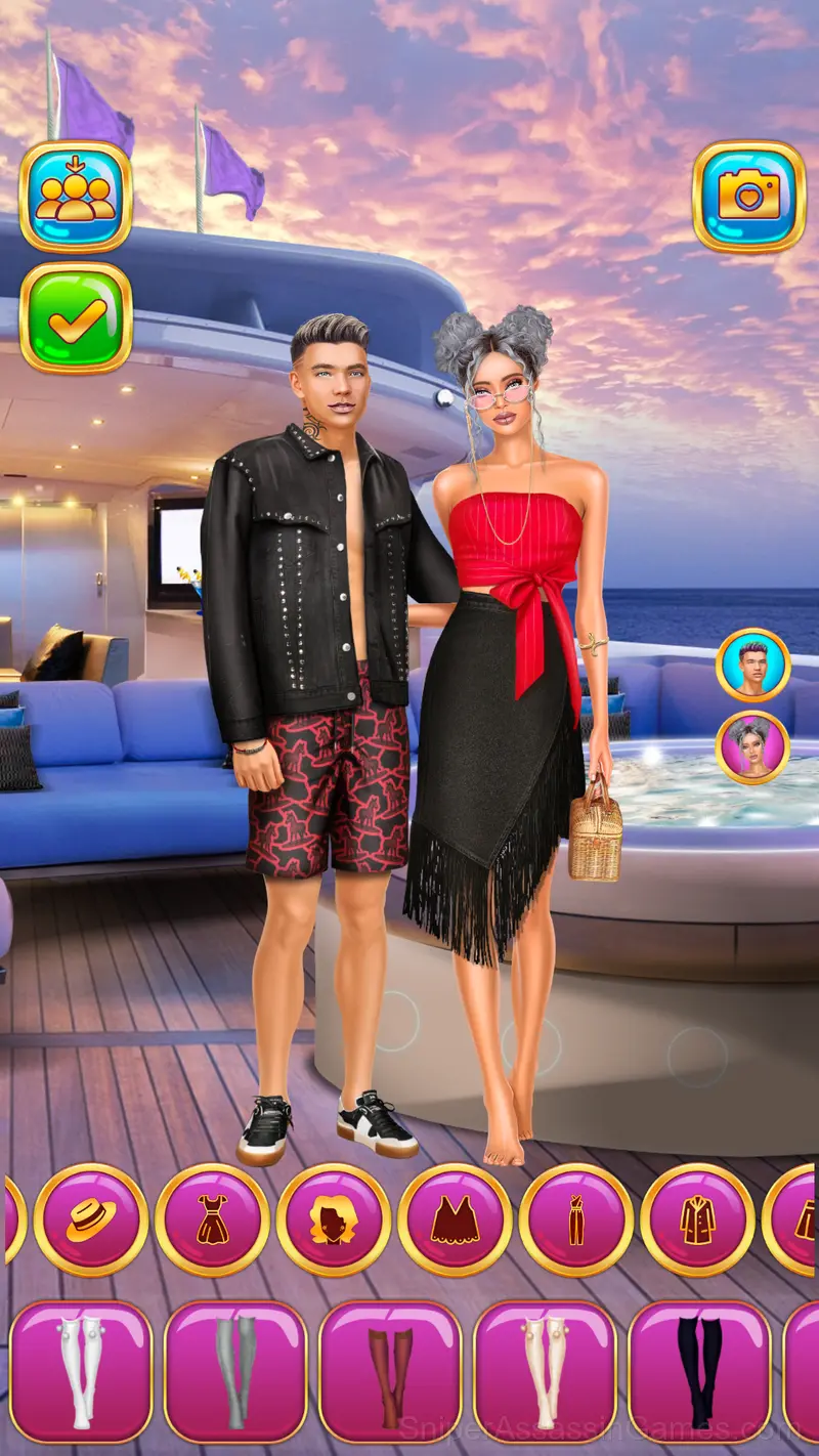 Rich College Couple Dress Up gameplay screenshot 6