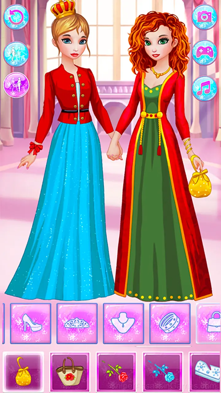 Elsa & Anna Frozen Dress Up: Icy Princess gameplay screenshot 2