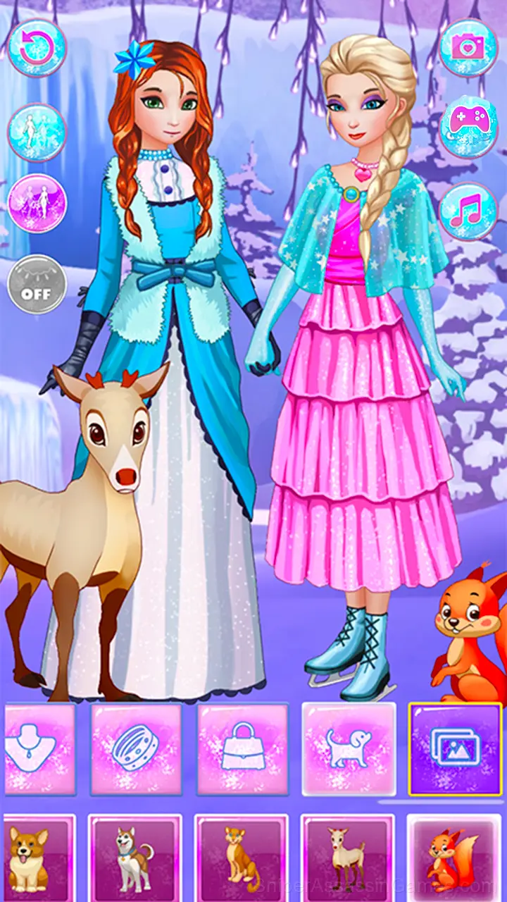 Elsa & Anna Frozen Dress Up: Icy Princess gameplay screenshot 3