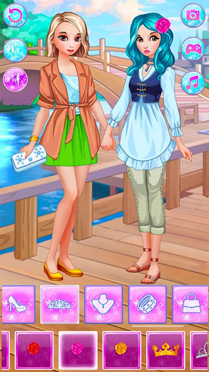 Elsa & Anna Frozen Dress Up: Icy Princess gameplay screenshot 4