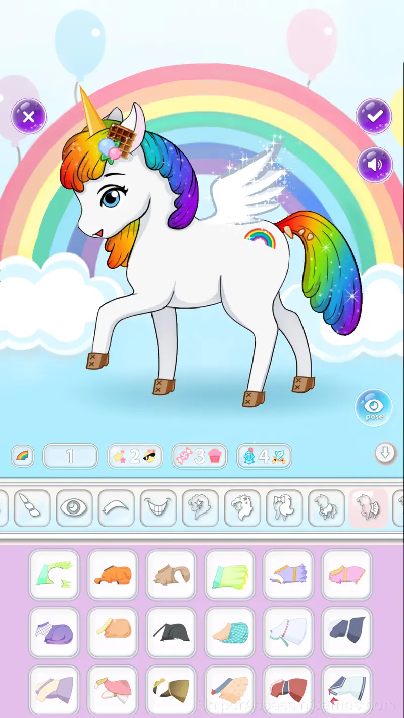 Chibi Unicorn Dress Up gameplay screenshot 5
