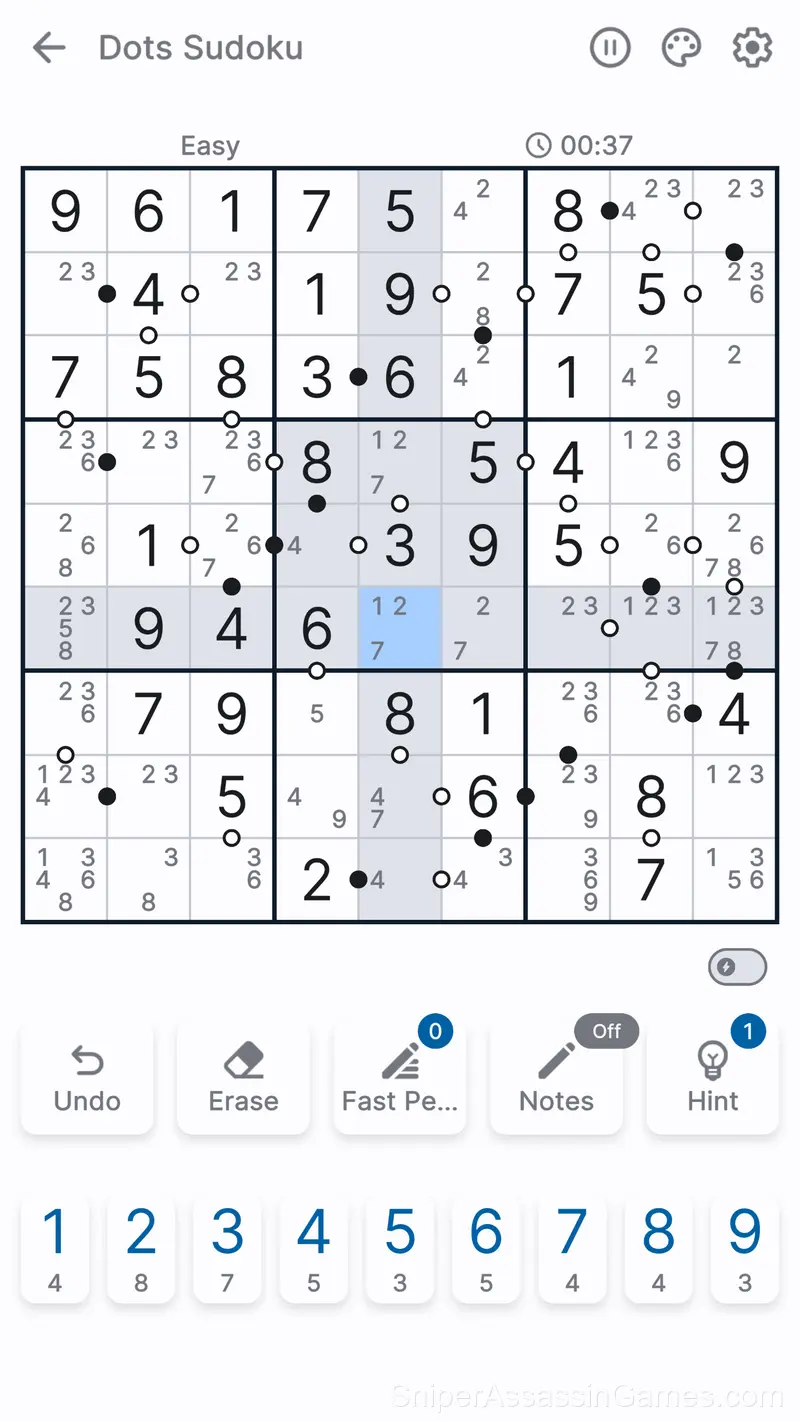 Dots Sudoku gameplay screenshot 2