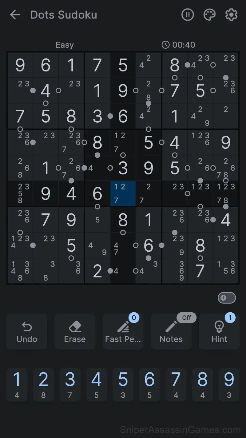 Dots Sudoku gameplay screenshot 4