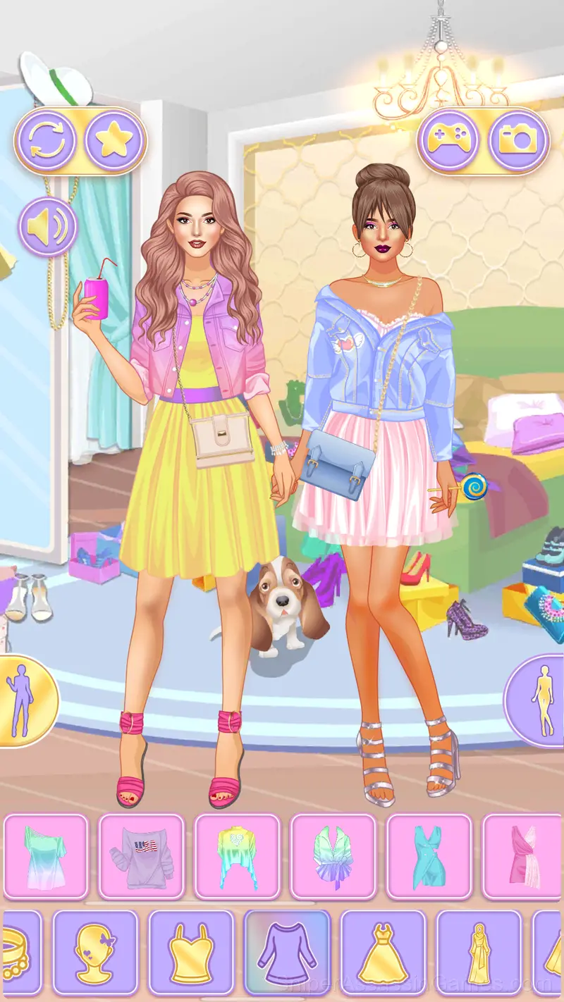 Pastel Dress Up: Sisters gameplay screenshot 1