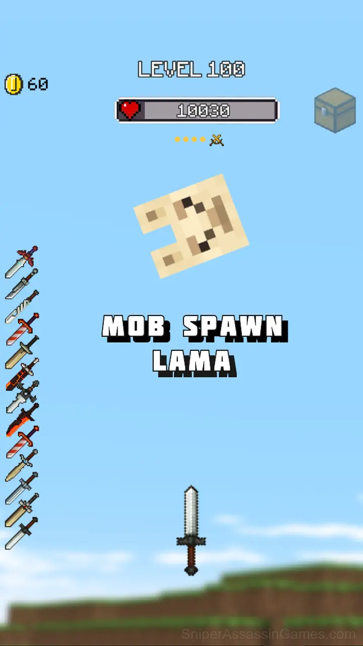Minecraft: sword war gameplay screenshot 1