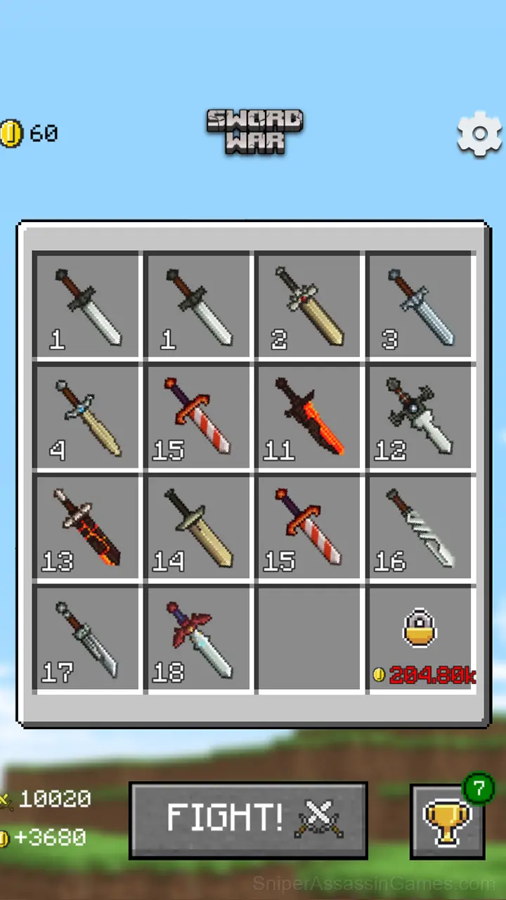 Minecraft: sword war gameplay screenshot 3