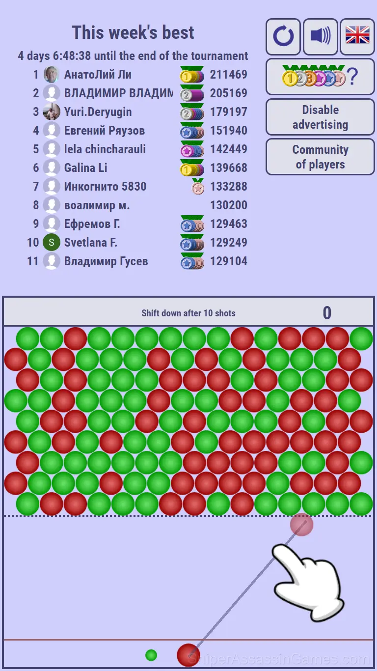 Weekly Tournament Bubble Shooter gameplay screenshot 1