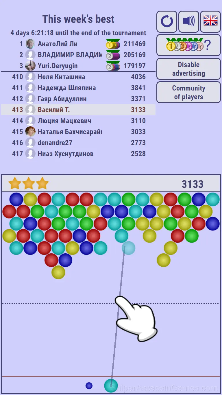 Weekly Tournament Bubble Shooter gameplay screenshot 2