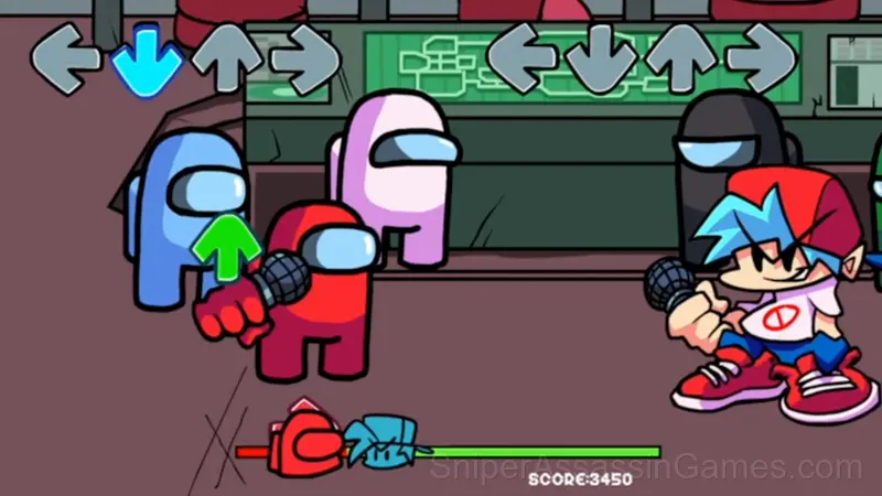FNF vs AmongUs gameplay screenshot 1