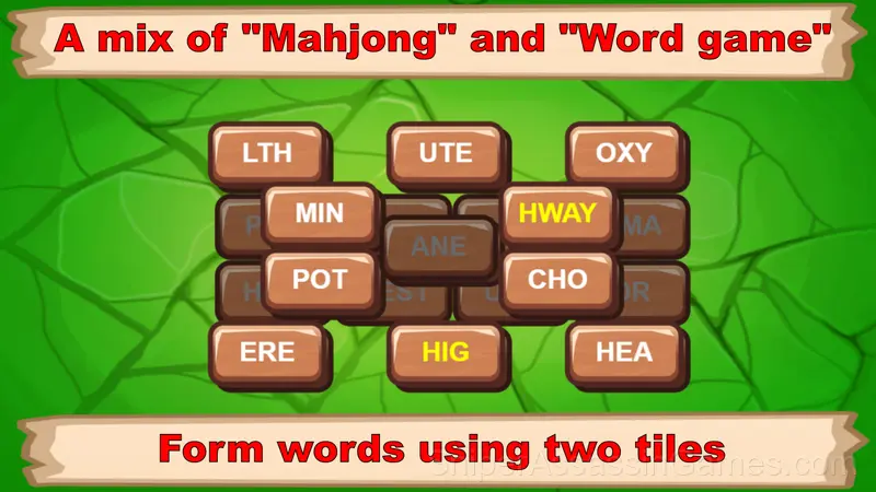 Words and Mahjong gameplay screenshot 1