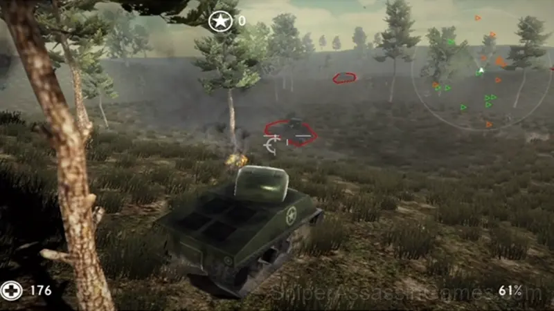 Realistic Tank War 3D gameplay screenshot 1