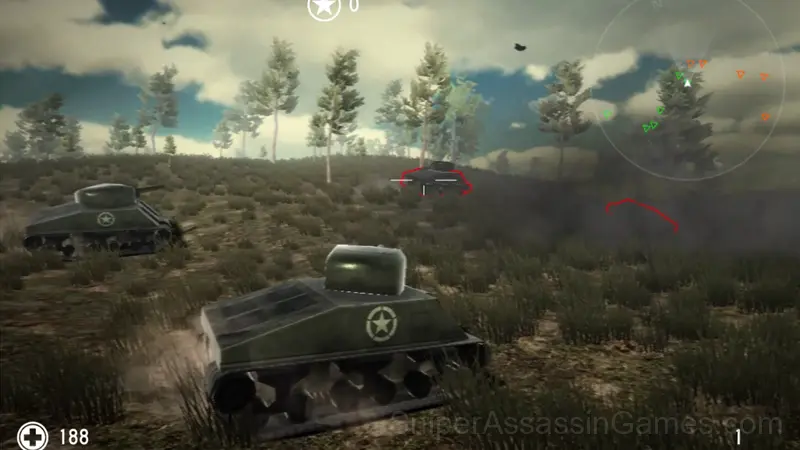 Realistic Tank War 3D gameplay screenshot 2