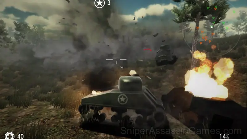 Realistic Tank War 3D gameplay screenshot 3