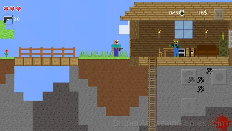 Noob vs zombie 2 gameplay screenshot 1