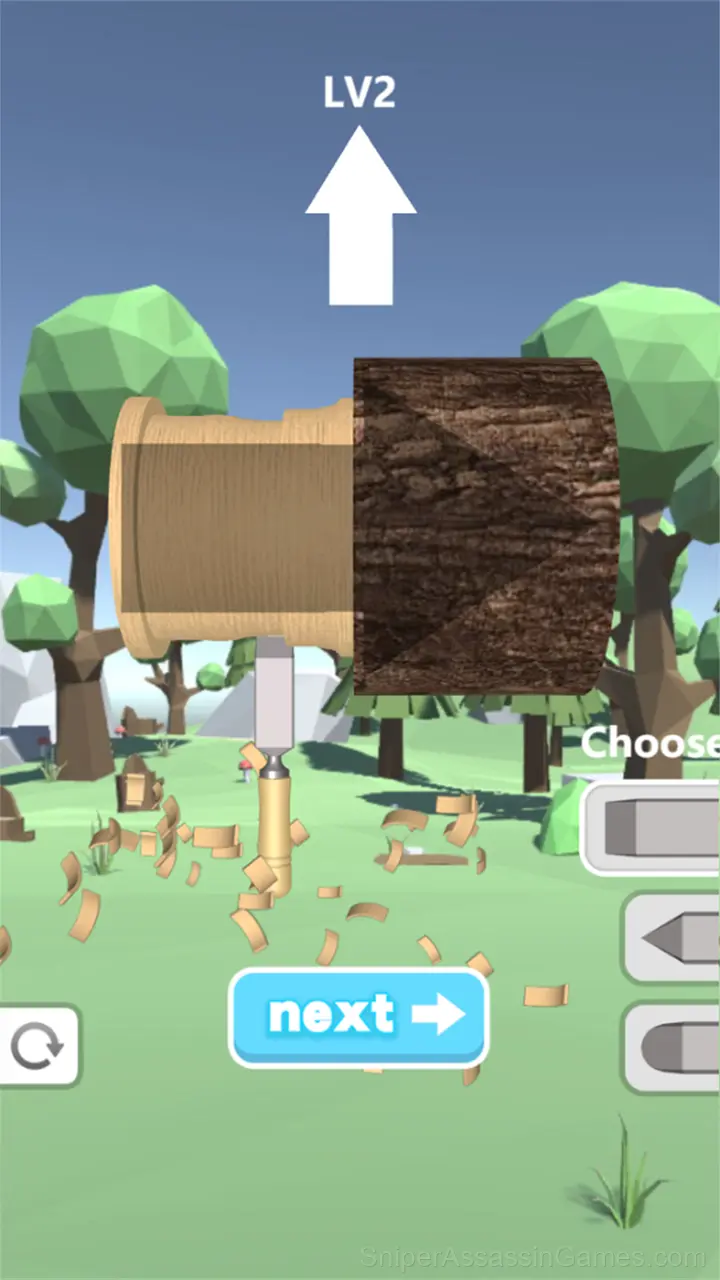 Wood Cutting gameplay screenshot 1