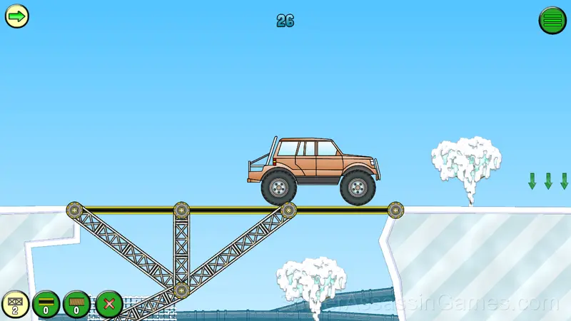Railway bridge: winter gameplay screenshot 1