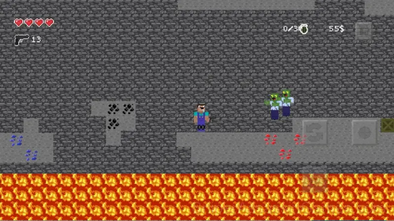Noob vs zombie shooter gameplay screenshot 2
