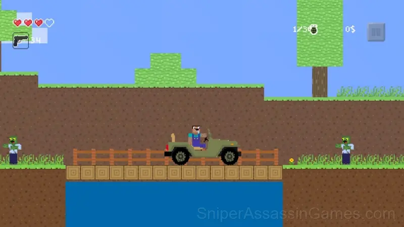 Noob vs zombie shooter gameplay screenshot 3
