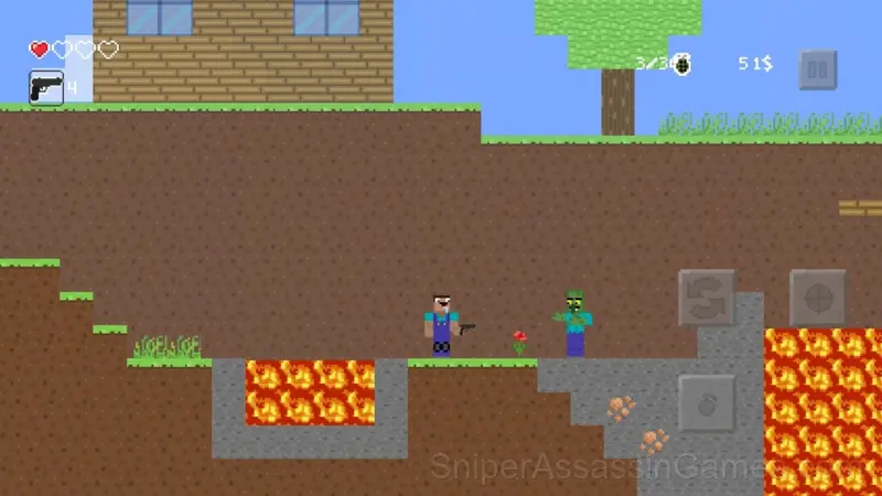 Noob vs zombie shooter gameplay screenshot 4