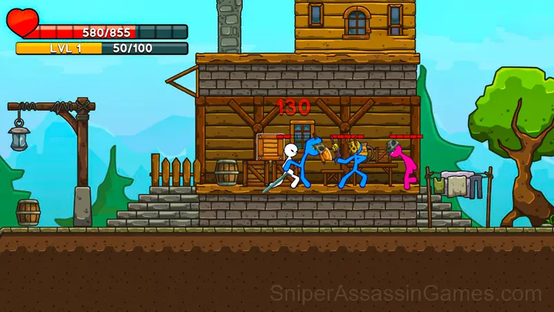 Stickman Archero Fight: stick shadow fight war gameplay screenshot 6