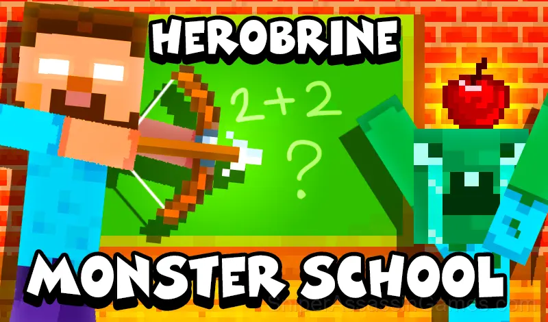 Play Herobrine Monster School