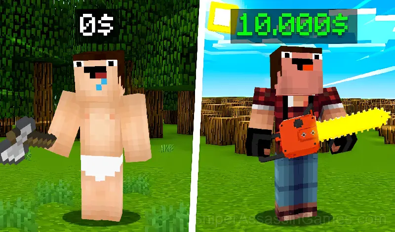 Play Noob Lumberjack