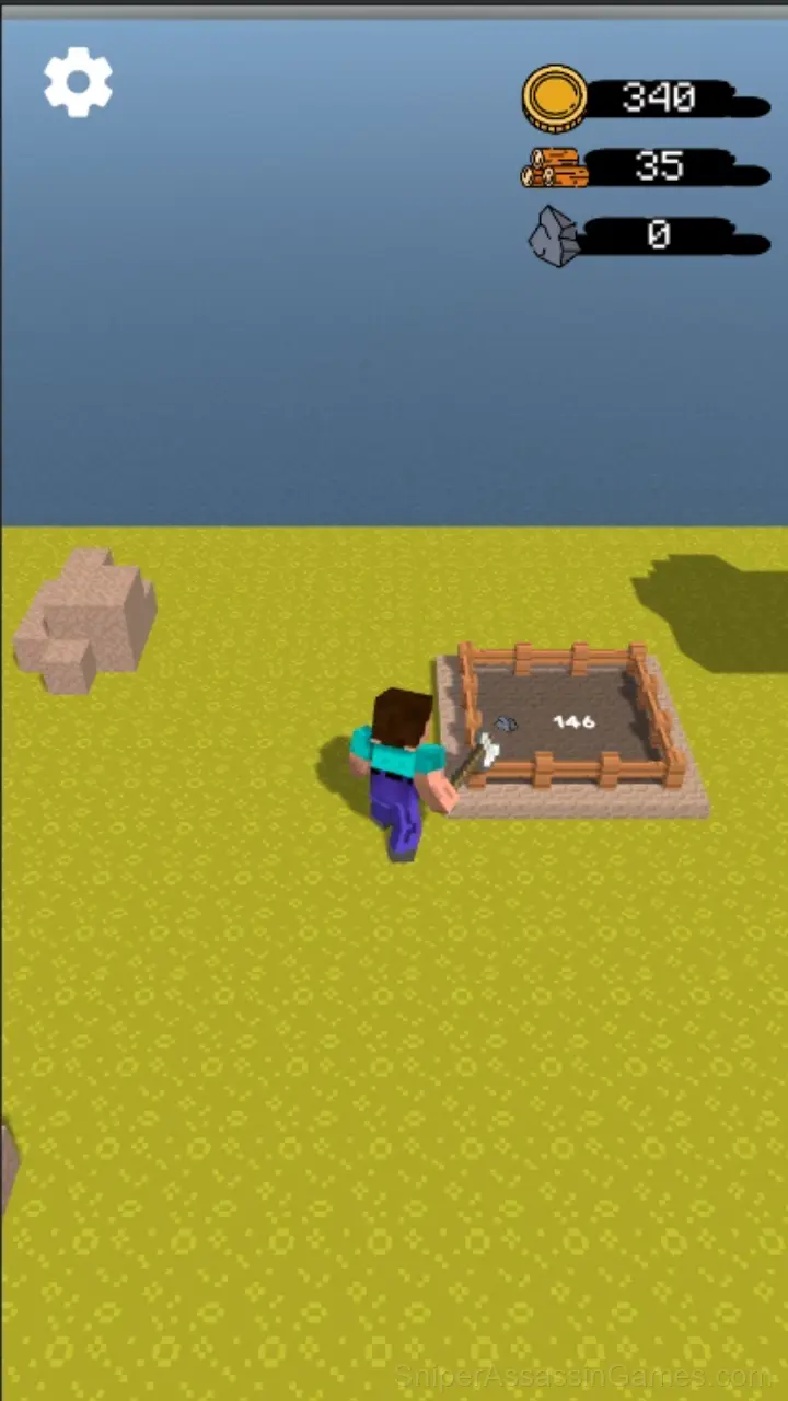 Noob Lumberjack gameplay screenshot 1