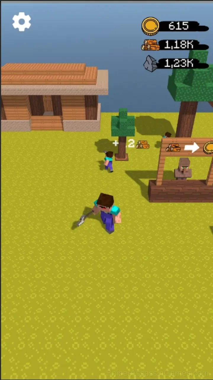 Noob Lumberjack gameplay screenshot 2