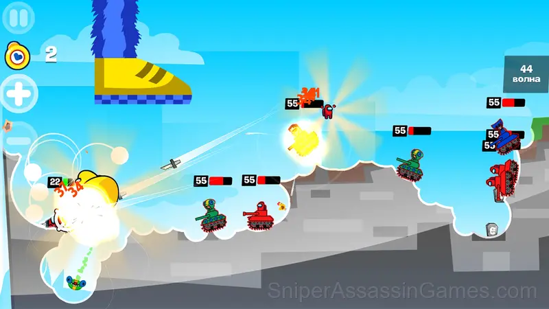 Super Brawl Tanks gameplay screenshot 1