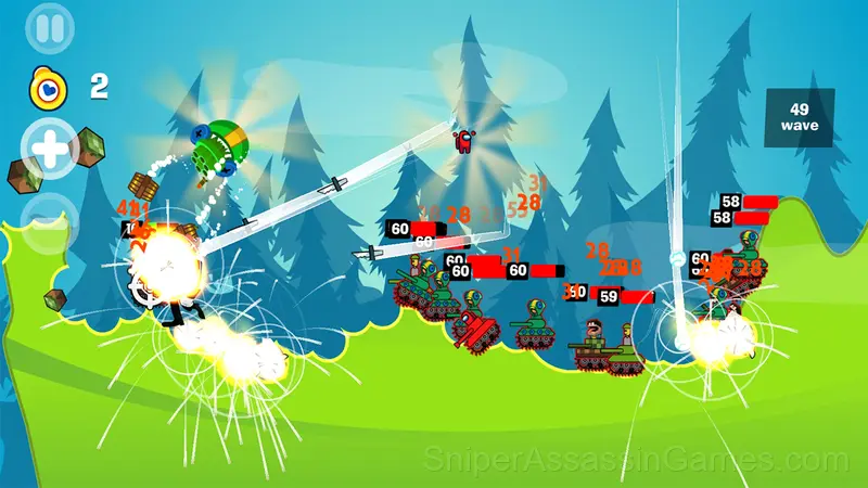 Super Brawl Tanks gameplay screenshot 2